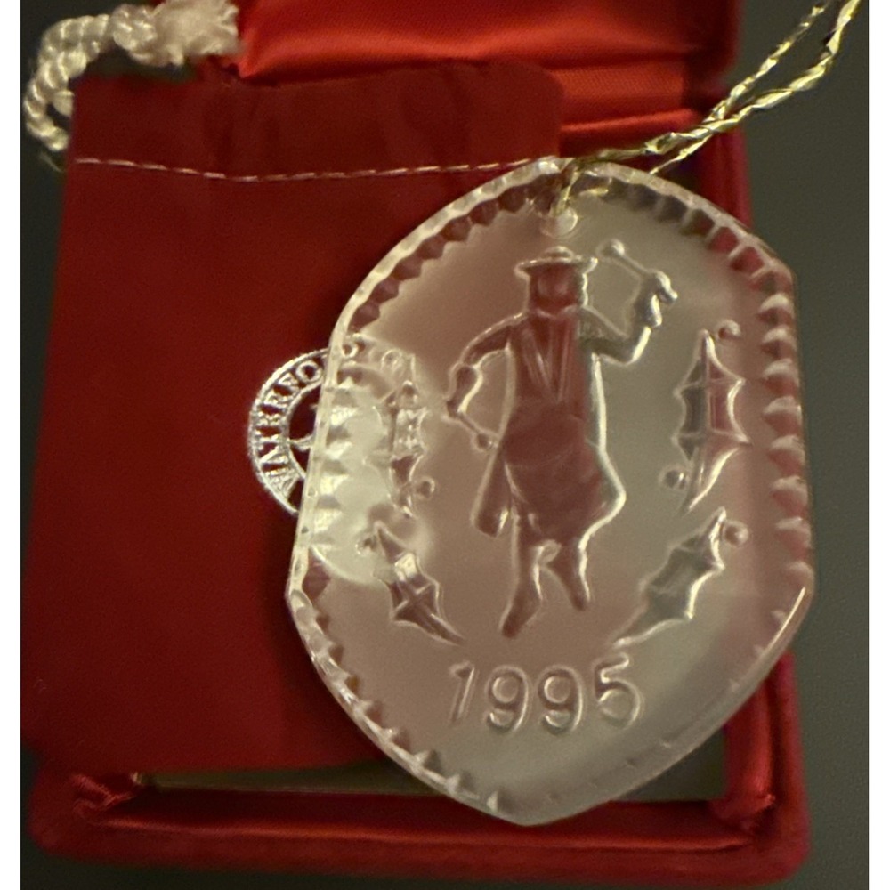 Waterford Christmas Ornament‎ 12 Drummers Drumming Pouch Box 1995 Holiday